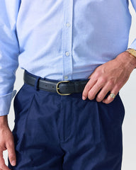 "Le Belt" Black Pebble Grain Leather