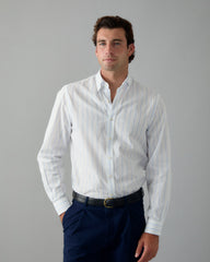 Retro White Stripe Poplin Shirt