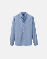 Retro Blue Stripe Poplin Shirt