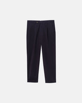 Navy Linen Blend Trouser