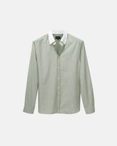 Pistachio Stripe Contrast Collar Shirt (SS26)