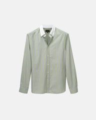 Pistachio Stripe Contrast Collar Shirt (SS26)