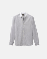 Classic Black Stripe Contrast Collar Oxford Shirt