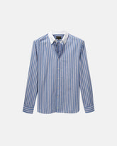Royal Blue Stripe Contrast Collar Shirt (SS26)