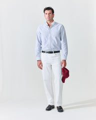 Classic Black Stripe Contrast Collar Oxford Shirt