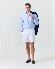 Classic Blue Contrast Collar Oxford Shirt