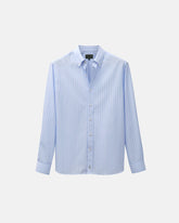 Light Blue Thin Stripe Poplin Shirt