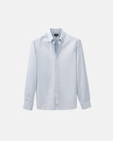 Aqua Thin Stripe Poplin Shirt
