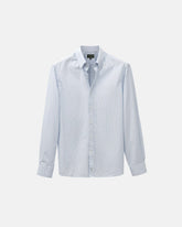 Aqua Thin Stripe Poplin Shirt
