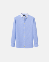 Classic Blue Contrast Collar Oxford Shirt