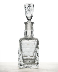 Le Alfré Handblown Glass Whiskey Decanter
