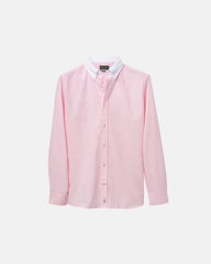 Classic Pink Contrast Collar Oxford Shirt