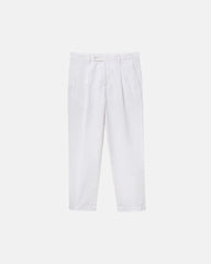 White Linen Blend Trouser