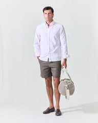 Classic Light Pink Stripe Oxford Shirt