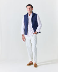 Pink Stripe Contrast Collar Oxford Shirt