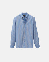 Retro Blue Stripe Poplin Shirt