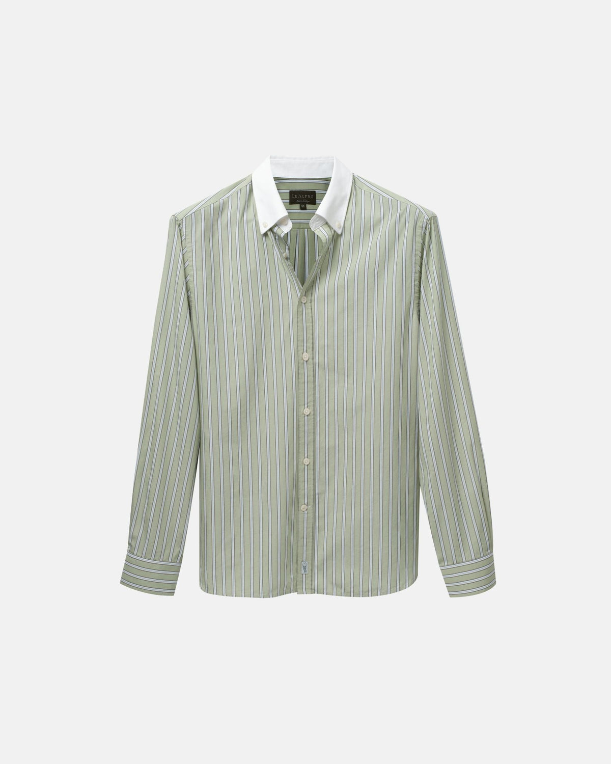 Pistachio Stripe Contrast Collar Shirt (SS26)