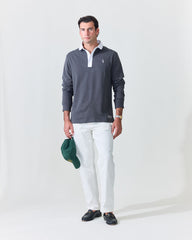 'Le Rugby' Classique Dark Grey Rugby Shirt