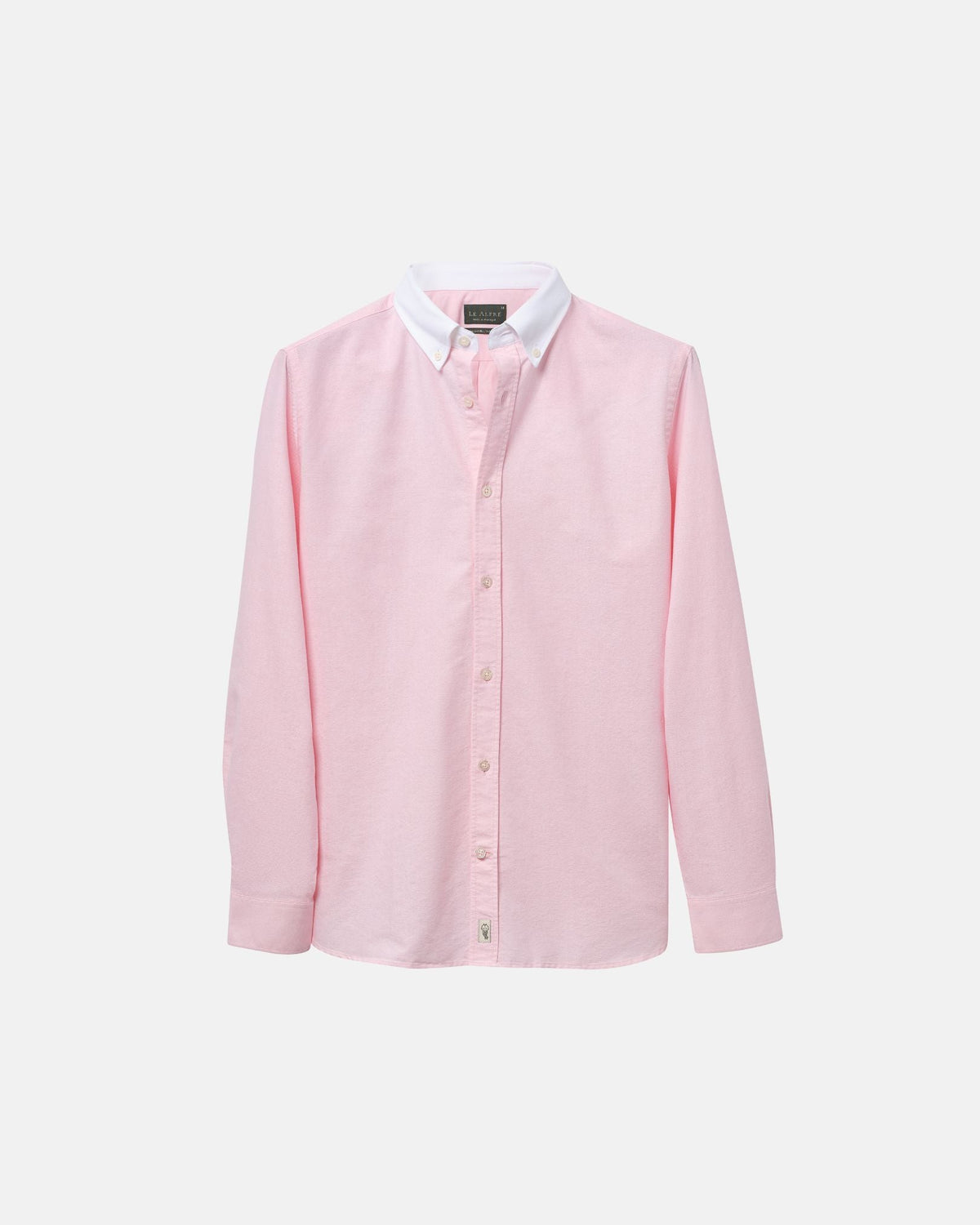 Classic Pink Contrast Collar Oxford Shirt
