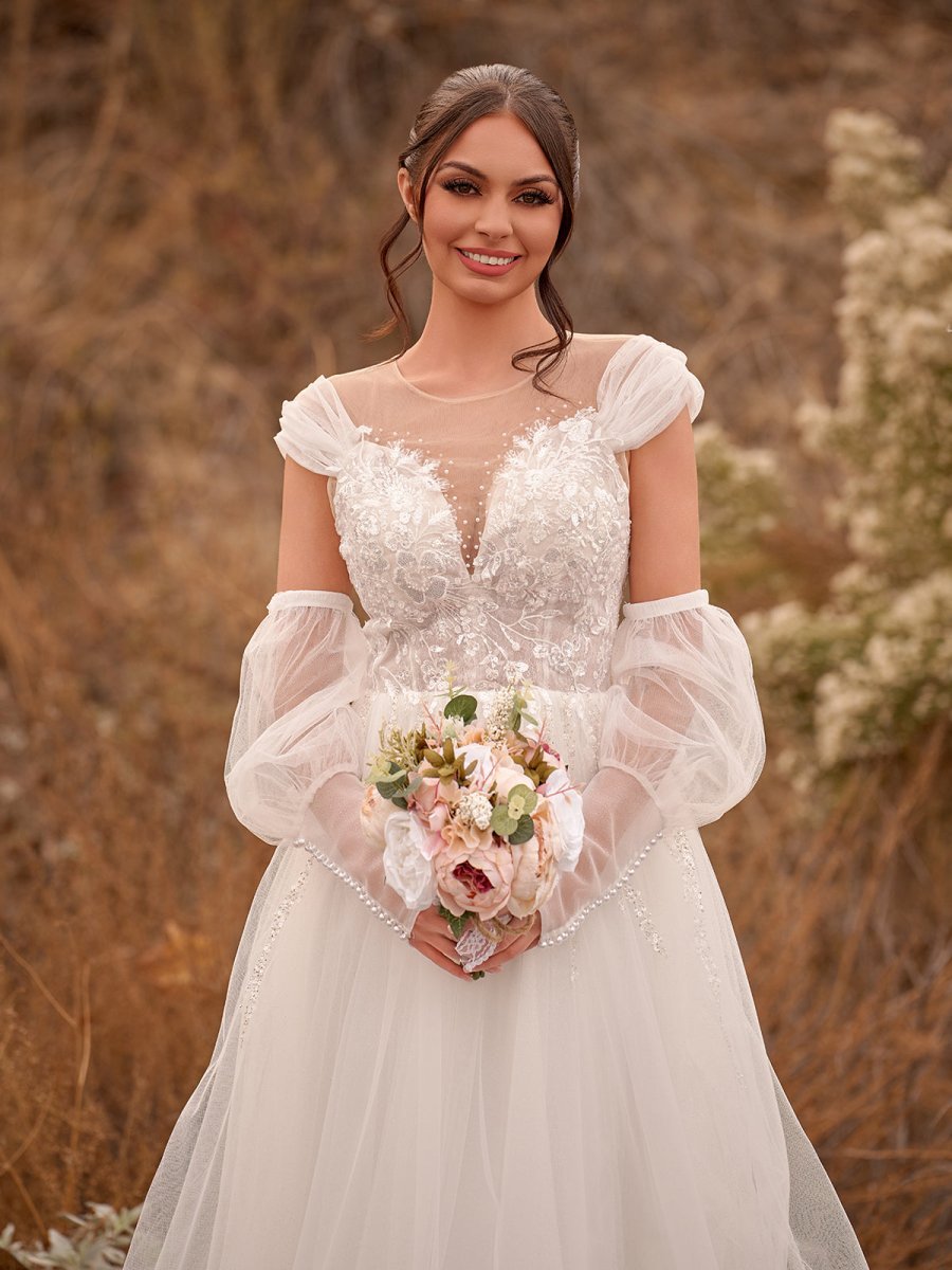 Strapless Lace Wedding Dress - Image 4