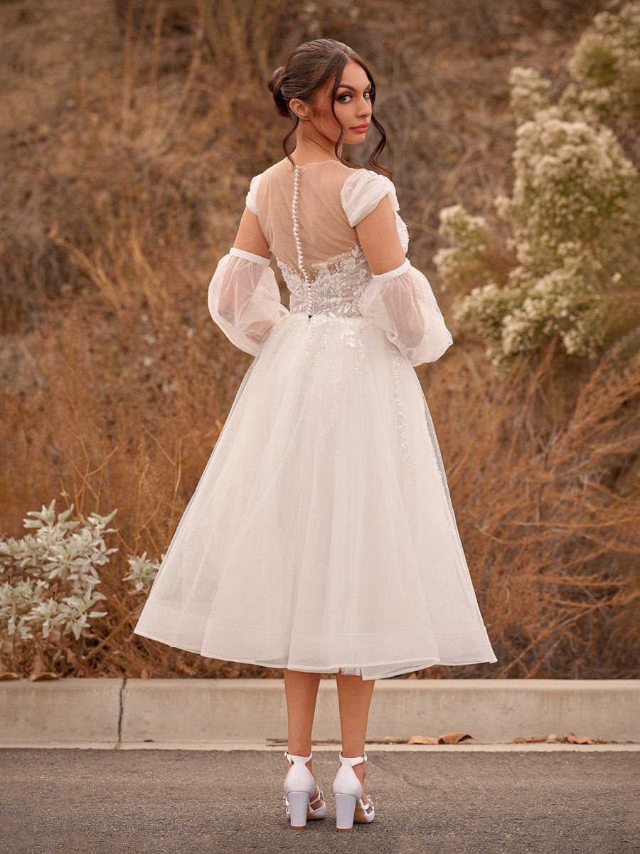 Strapless Lace Wedding Dress - Image 5