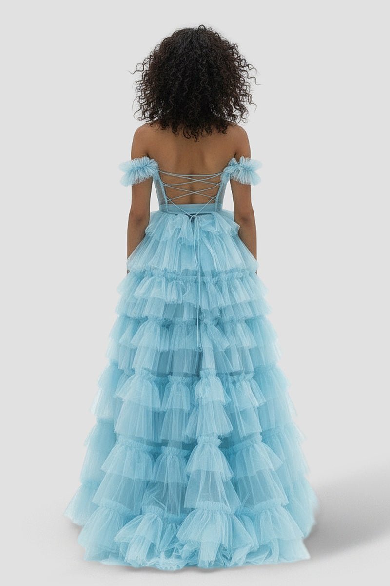 Off-Shoulder Chiffon Prom Dress - Image 4
